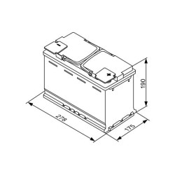 Battery BOSCH S5A08 AGM