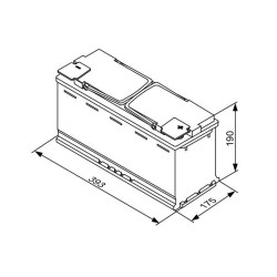 Aku BOSCH S5A15 AGM