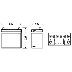 Aku EXIDE EB454