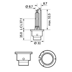 Xenon pirn PHILIPS D2S 85122WHV2C1