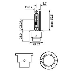 Xenon bulb PHILIPS D2R 85126VIC1