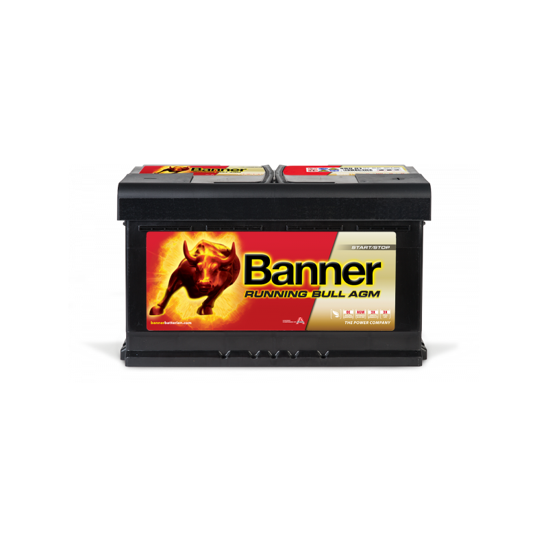 BANNER RUNNING BULL AGM 80Ah 800A 315X170X190 -/+