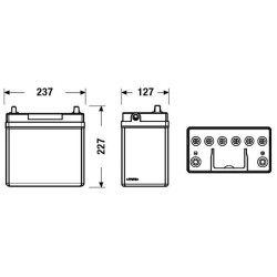 Aku EXIDE EB456