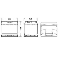 Battery EXIDE EB500